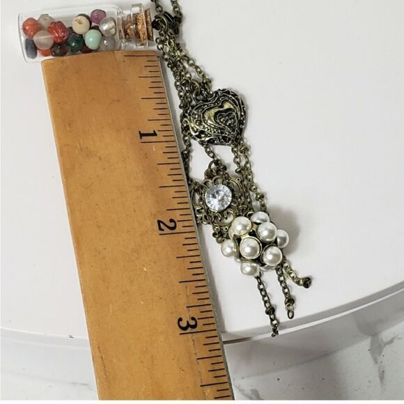 ARTISAN Boho Glass Bottle & Charm Romantic Necklace - Picture 8 of 8